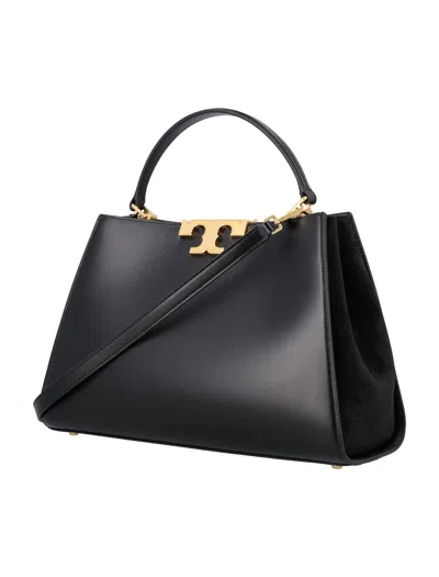 Shop Tory Burch Elegant Black Leather Shoulder Handbag For Women