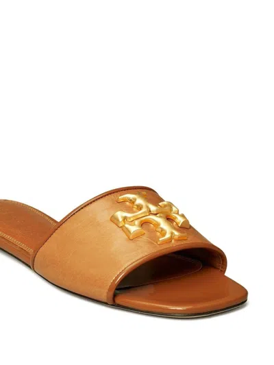 Shop Tory Burch Elegant Gold Slide Sandals For Women