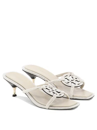Shop Tory Burch Grey Pave Geo Bomber Miller Low Sandals For Women In Gray