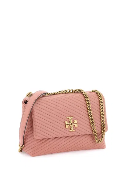 Shop Tory Burch Luxury Leather Matelasse Moto Shoulder Handbag For Women In Pink