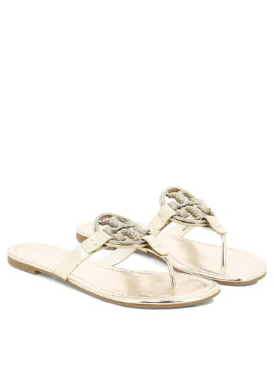 Shop Tory Burch Trendy Gold Sandals For Women