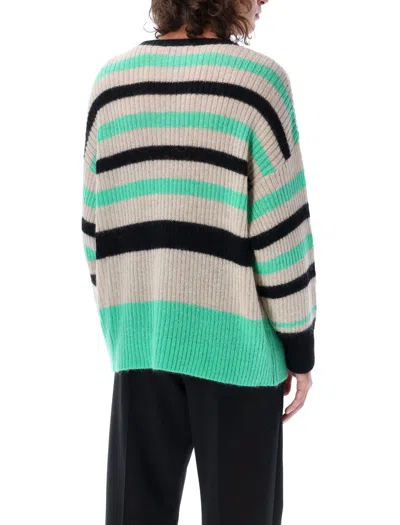 Shop Undercover Cozy Stripes Knit Sweater For Men In Beige