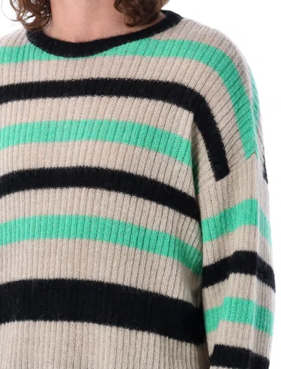 Shop Undercover Cozy Stripes Knit Sweater For Men In Beige