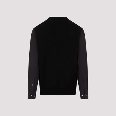Shop Undercover Luxurious Black Wool Cashmere Pullover For Men