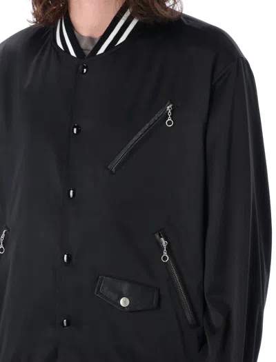 Shop Undercover Men's Black Varsity Jacket For Fashionable Layering