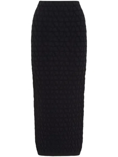 Shop Valentino Black Toile Iconographe Midi Skirt For Women