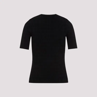 Shop Valentino Black Viscose Sweater For Women With Ribbed Detailing