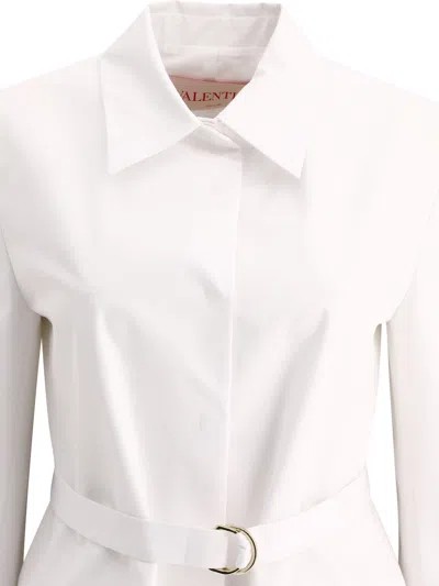 Shop Valentino Compact Popeline Pea Jacket In White