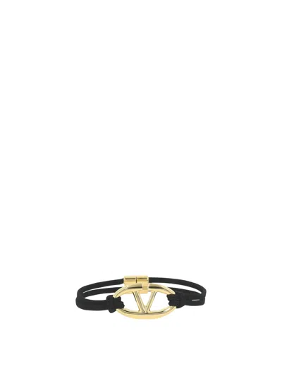 Shop Valentino "vlogo The Bold Edition" Bracelet In Black