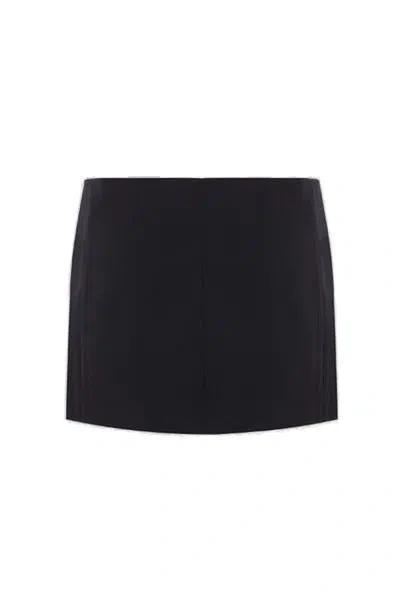 Shop Valentino Black Grisaille Miniskirt With Wrap Closure For Women