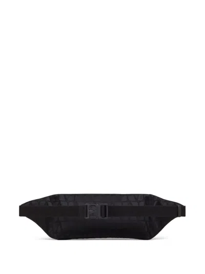 Shop Valentino Black Nylon Belt Handbag For Men