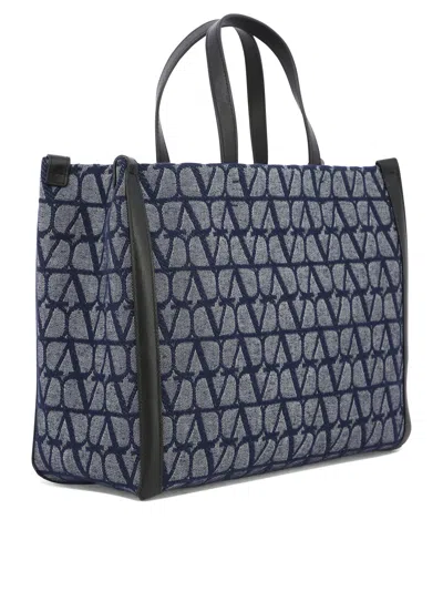 Shop Valentino Blue Toile Iconographe Tote Handbag For Men