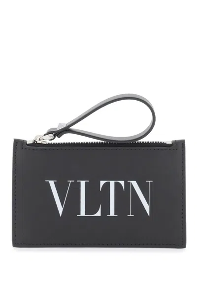 Shop Valentino Classic Leather Cardholder For Men In Black