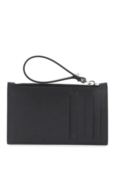 Shop Valentino Classic Leather Cardholder For Men In Black