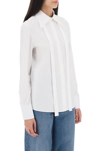 Shop Valentino White Cotton Poplin Shirt For Women