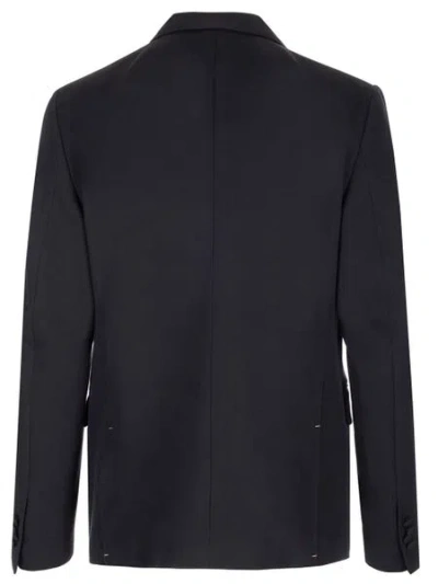 Valentino Sophisticated Wool Blend Jacket In Blue