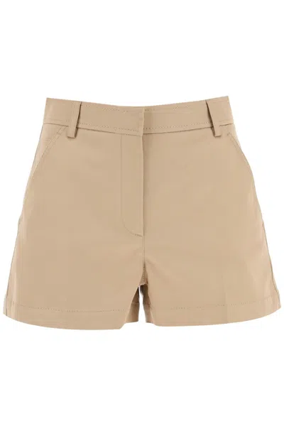 Shop Valentino High-waisted Roman Stud Shorts For Women In Beige