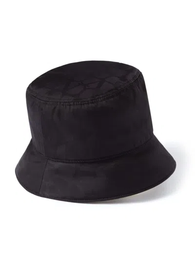 Shop Valentino Men's Black Reversible Bucket Hat For Ss24