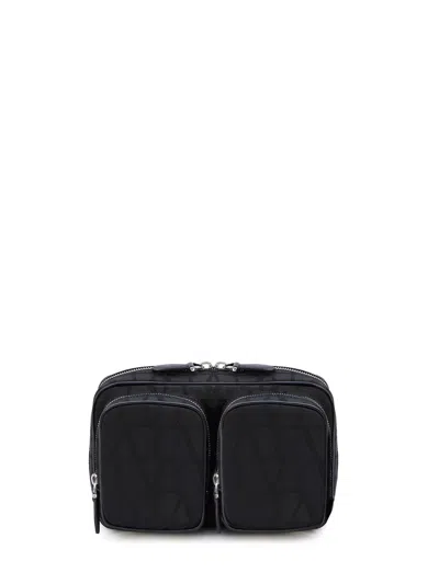 Shop Valentino Men's Black Toile Iconographe Crossbody Handbag