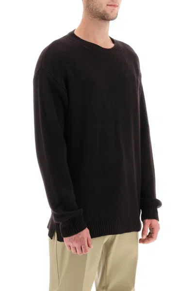 Shop Valentino Men's Brown Cashmere Sweater With Iconic Stud Embellishment