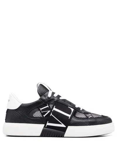 Shop Valentino Men's White Panelled Sneakers