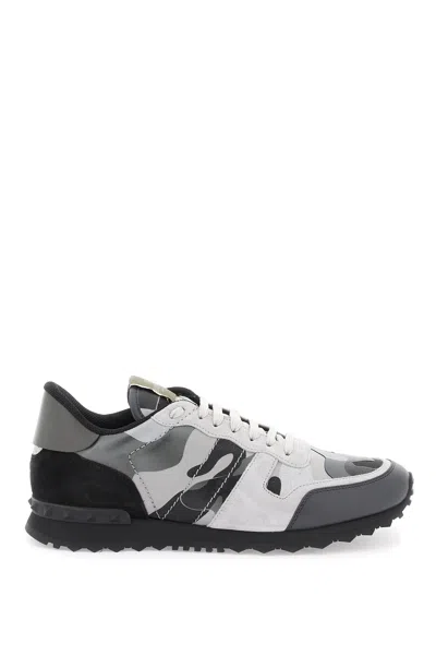 Shop Valentino Stylish Rockrunner Camouflage Men's Sneaker In Mixed Colours In Multicolor