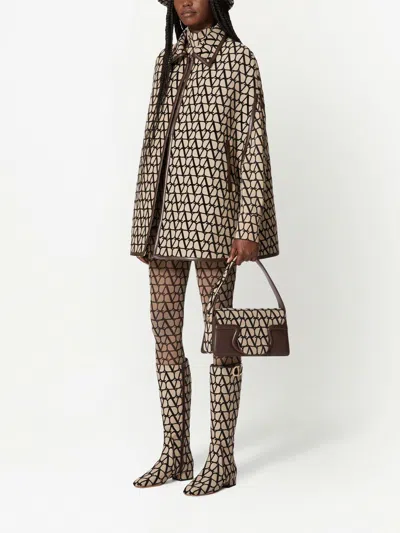 Shop Valentino The Le Grand Deuxième Toile Iconographe Shoulder Handbag In Brown For Women
