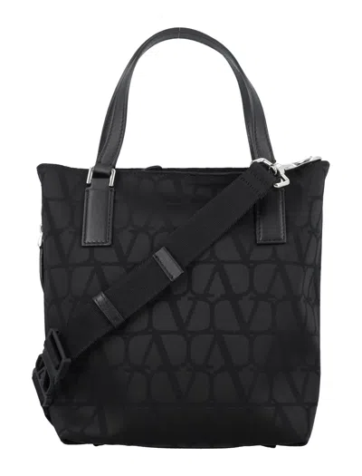 Shop Valentino Toile Iconographe Medium Tote Handbag Handbag For Men In Black