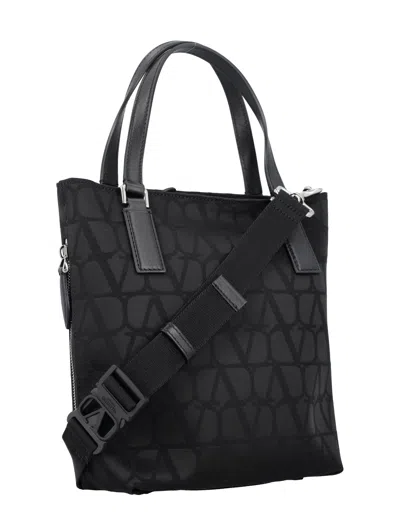 Shop Valentino Toile Iconographe Medium Tote Handbag Handbag For Men In Black