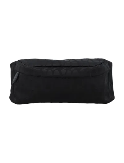 Shop Valentino Toile Iconographe Nylon Belt Handbag In Black