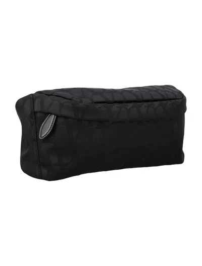 Shop Valentino Toile Iconographe Nylon Belt Handbag In Black