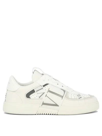 Shop Valentino Vl7n Seven Band Lace-up Sneaker For Men In White
