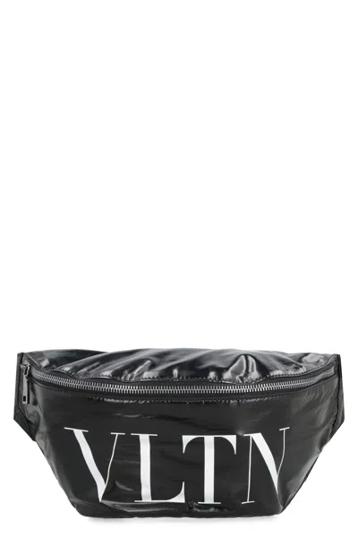 Shop Valentino Men's Black Soft Leather Belt Handbag