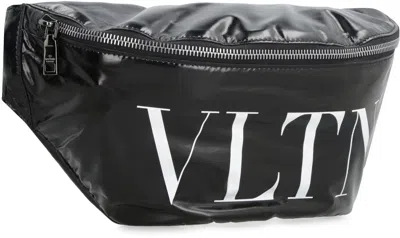 Shop Valentino Men's Black Soft Leather Belt Handbag