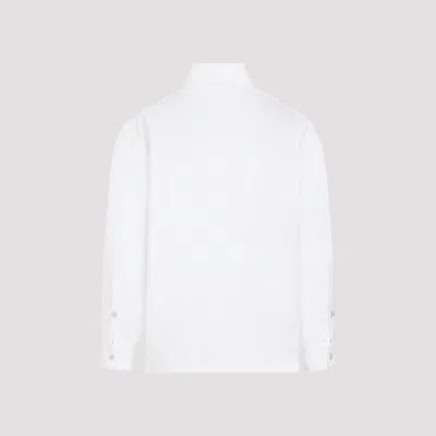Shop Valentino Men's White Cotton Shirt Jacket For Ss24