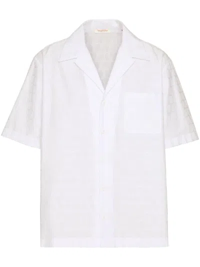 Shop Valentino Shirt Sleeves Cut Toile Iconographe In White