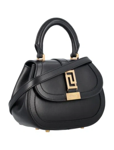Shop Versace Greek Goddess Tote Handbag In Black