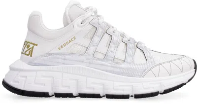Shop Versace White Trigreca Sneakers For Women