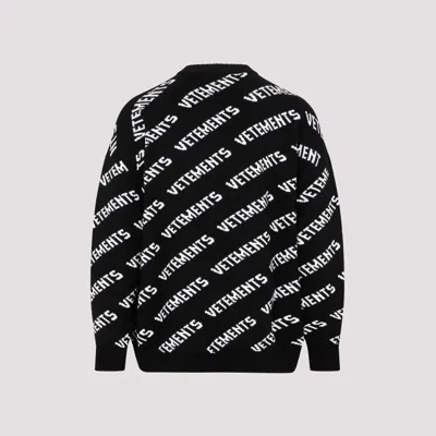 Shop Vetements Black Monogram Sweater For Men
