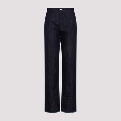 Shop Victoria Beckham High Waist Tapered Cropped Jeans For Women In Blue