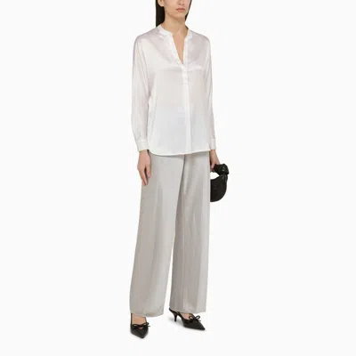 Vince Semi Sheer Blouse In White