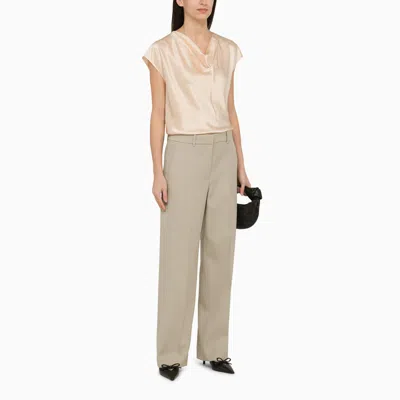 Shop Vince Champagne-coloured Silk Blouse In Beige