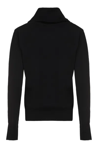 Shop Vivienne Westwood Black Ribbed Turtleneck Sweater For Women