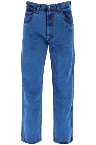 Shop Vivienne Westwood Stylish Straight Cut Ranch Jeans In Blue For Ss24
