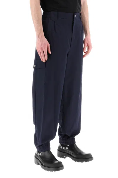 Shop Vivienne Westwood Tapered Cotton Combat Pants For Men In Blue