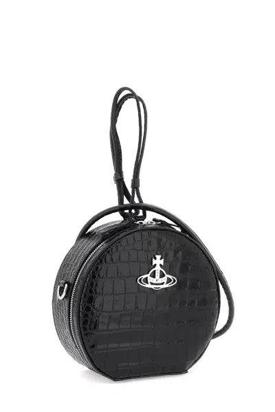Shop Vivienne Westwood Trendy Black Croco-embossed Handbag For Fashion Savvy Shoppers