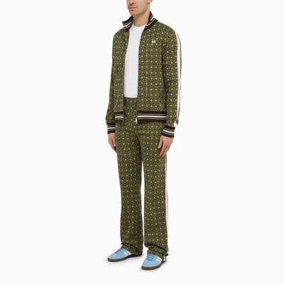 Shop Wales Bonner Organic Cotton Sporty Trousers With Multicolor Jacquard Pattern For Men