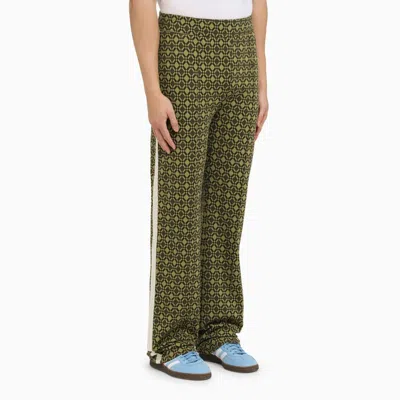 Shop Wales Bonner Organic Cotton Sporty Trousers With Multicolor Jacquard Pattern For Men