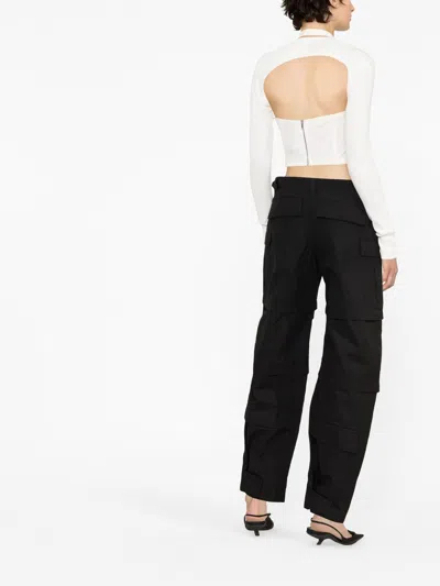 Shop Wardrobe.nyc Ankle-length Cotton Cargo Pants For Women In Black