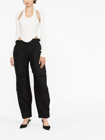 Shop Wardrobe.nyc Ankle-length Cotton Cargo Pants For Women In Black